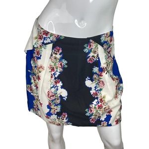 EUC! Anthropologie Pim + Larkin Skirt Floral Short Cottage Core Lined Sz M